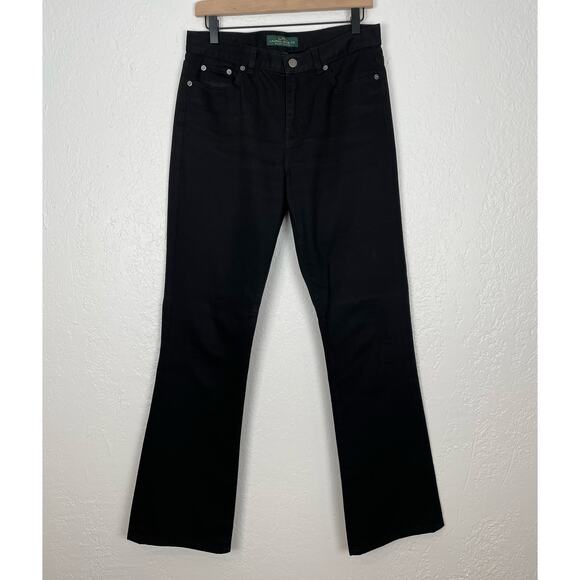 LRL Lauren Jeans Co. Ralph Lauren Classic Bootcut Jeans in Black Size 6 - Picture 1 of 4